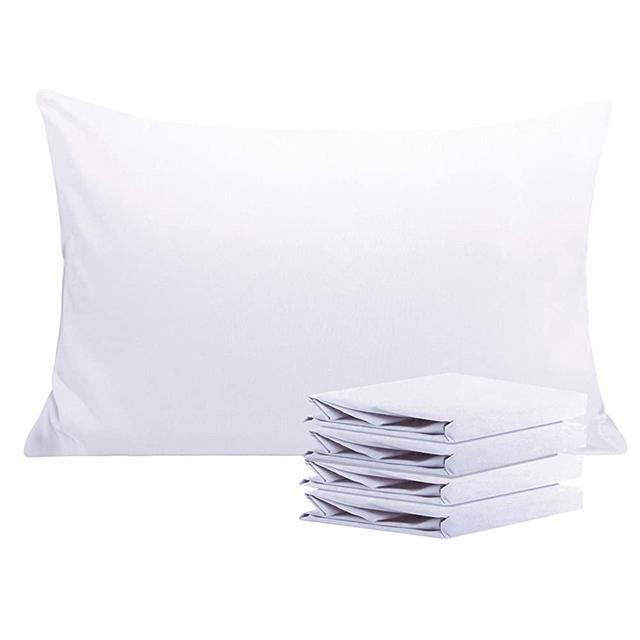 NTBAY 100% Brushed Microfiber Pillowcases Set of 4, Soft and Cozy, Wrinkle, Fade, Stain Resistant, 20"x 30", White