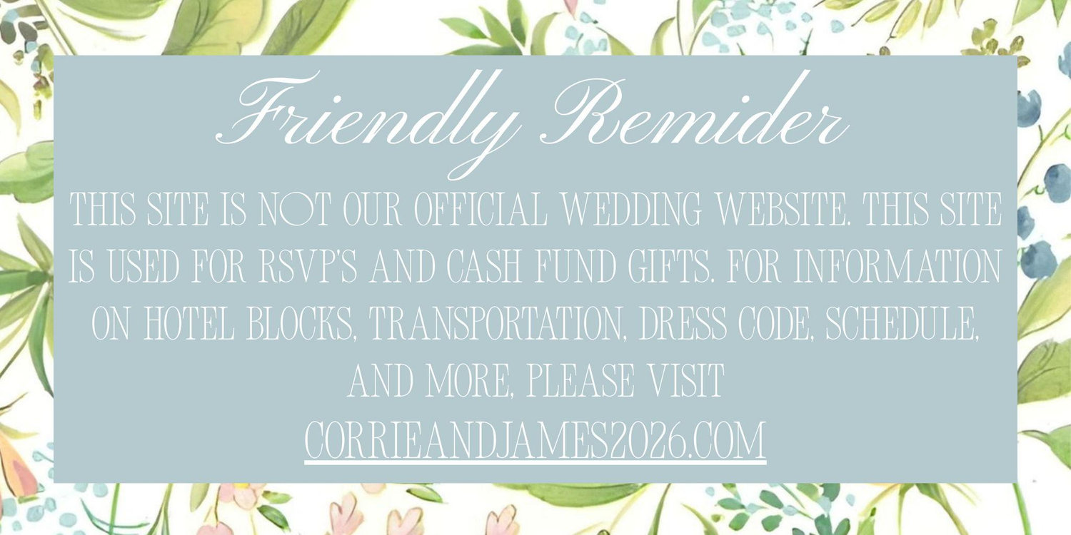 The Wedding Website of Corrie Erdahl and James Dorcey