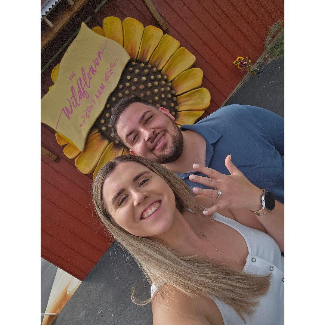 Our first day engaged! Wildflower Farm