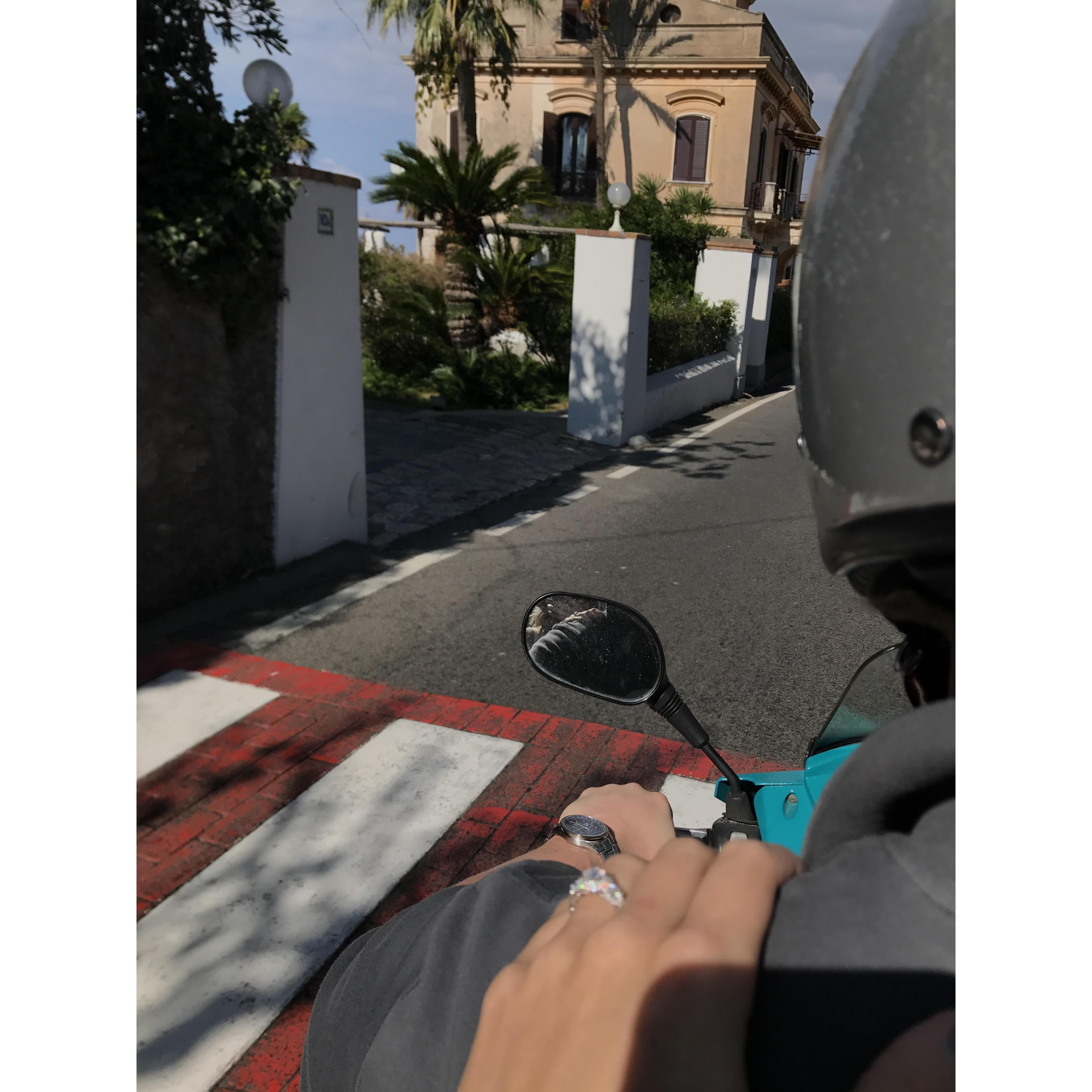 Cruising around Capri on Charlie's favorite form of transportation