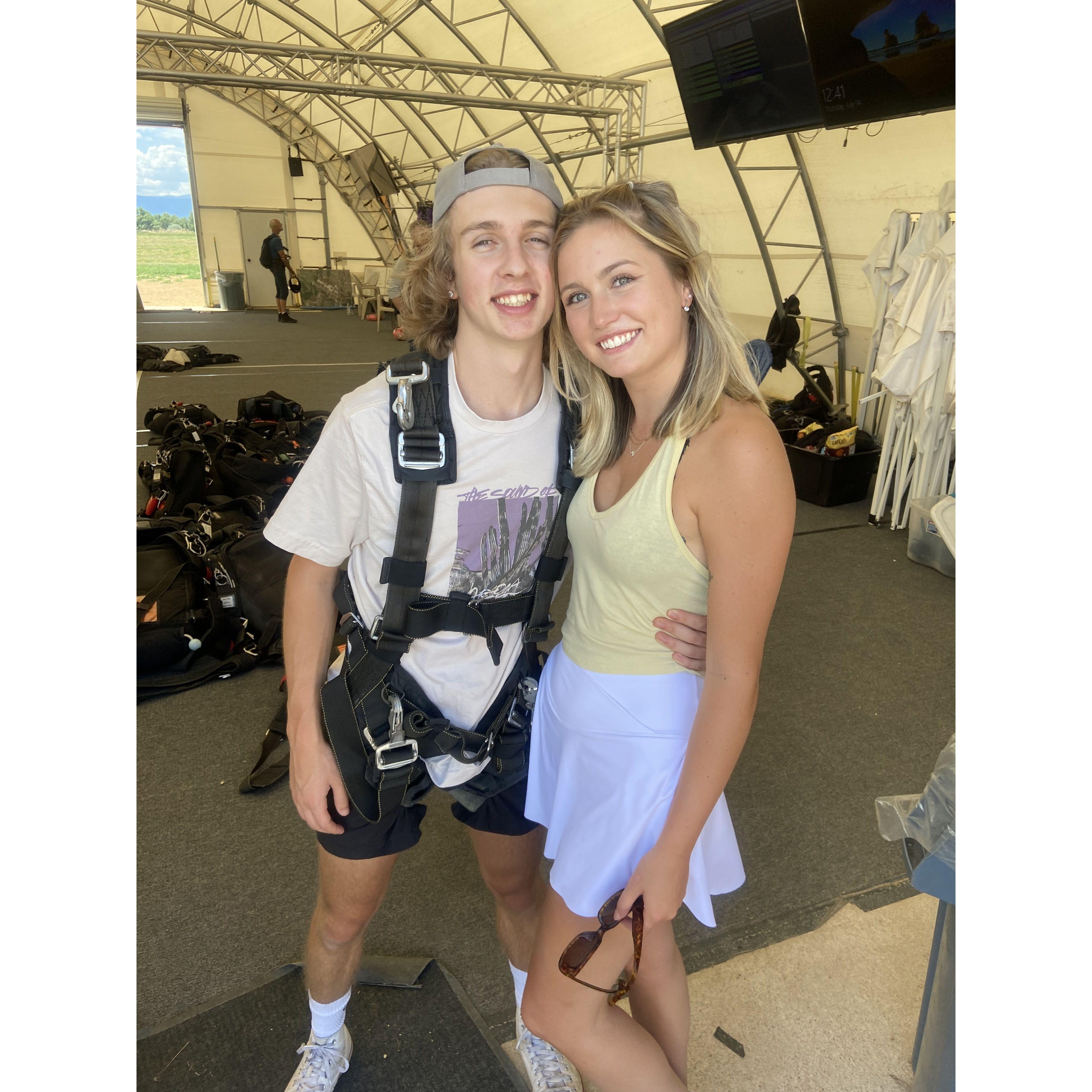 July 14th, 2022 - Maddie surprising Braiden with skydiving!