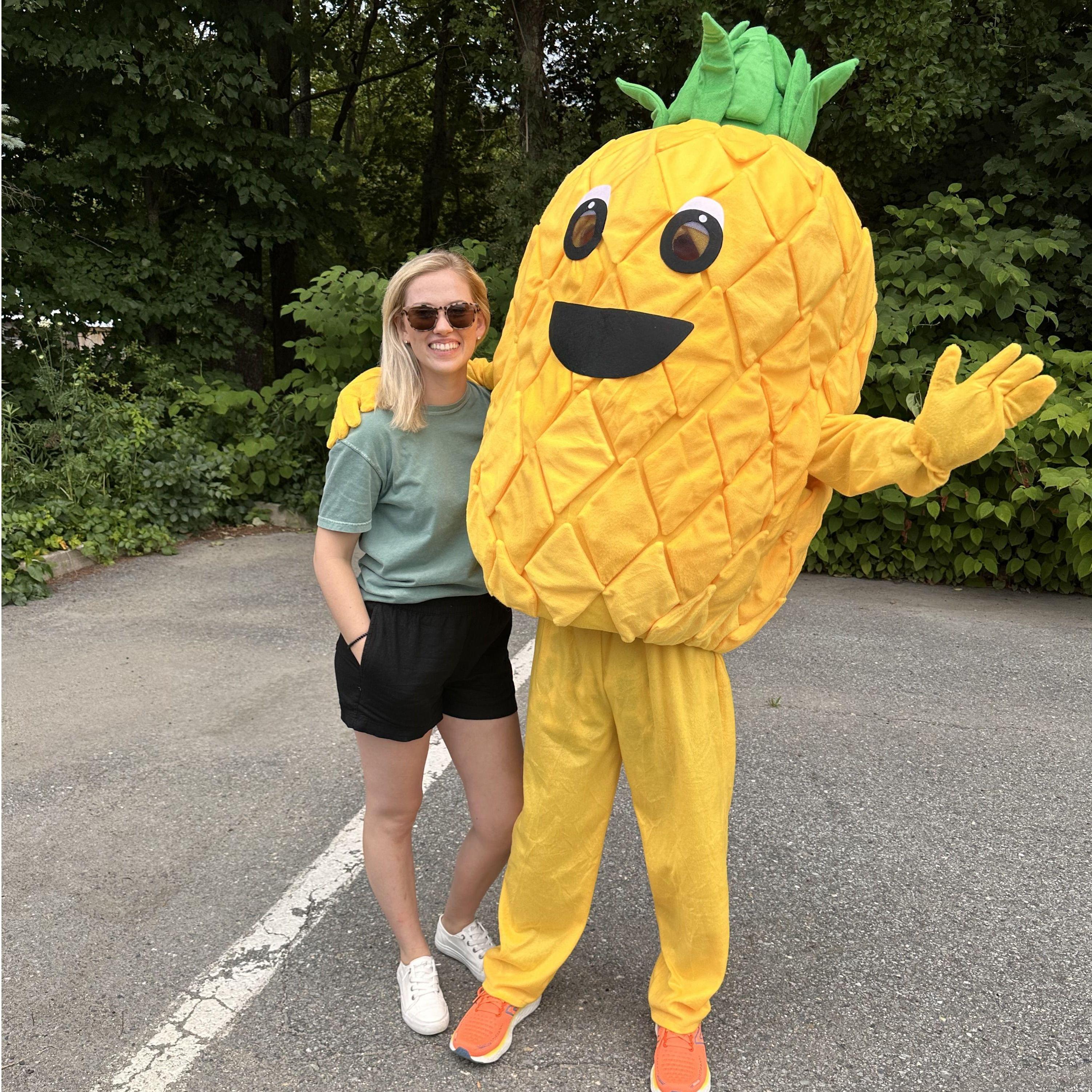 Michael as the Gibbs Realty Inc mascot for the Rutland 4th of July Parade! July 2024