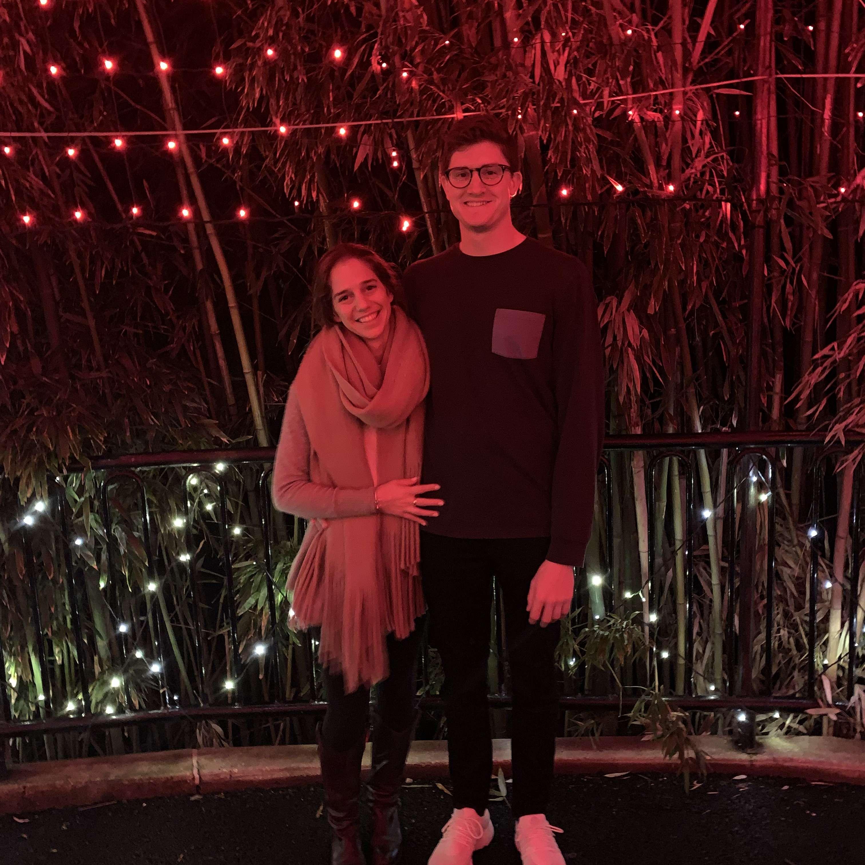 Our first photo! Zoo Lights in DC