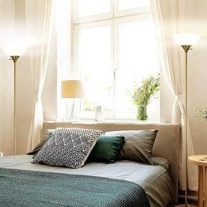 Brightech Sky Dome Dimmable LED Floor Lamp, Torchiere Floor Lamp for Living Room, Bedroom, & Office – Tall Torch Standing Lamp for Reading, Modern Home Decor – Brass/Gold | LED, Dimmable, Tall Standing Lamp, Living Rooms, Reading, Offices, Hobbies