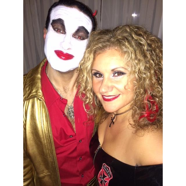 Our first Halloween together in 2015. I'm dressed as a Vixon and he's Macphisto (a U2 personality).
