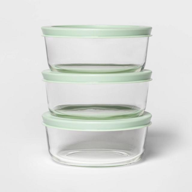 2 Cup 3pk Round Mint Food Storage Container Set - Room Essentials™