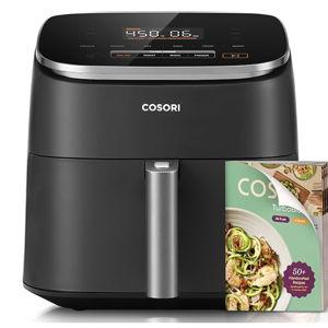 Cosori 9-in-1 TurboBlaze Air Fryer 6 Qt, Premium Ceramic Coating, 90°–450°F, Precise Heating for Even Results, Air Fry, Roast, Bake, Broil, Dry, Frozen, Proof, Reheat, Keep Warm, 120V, Dark Gray