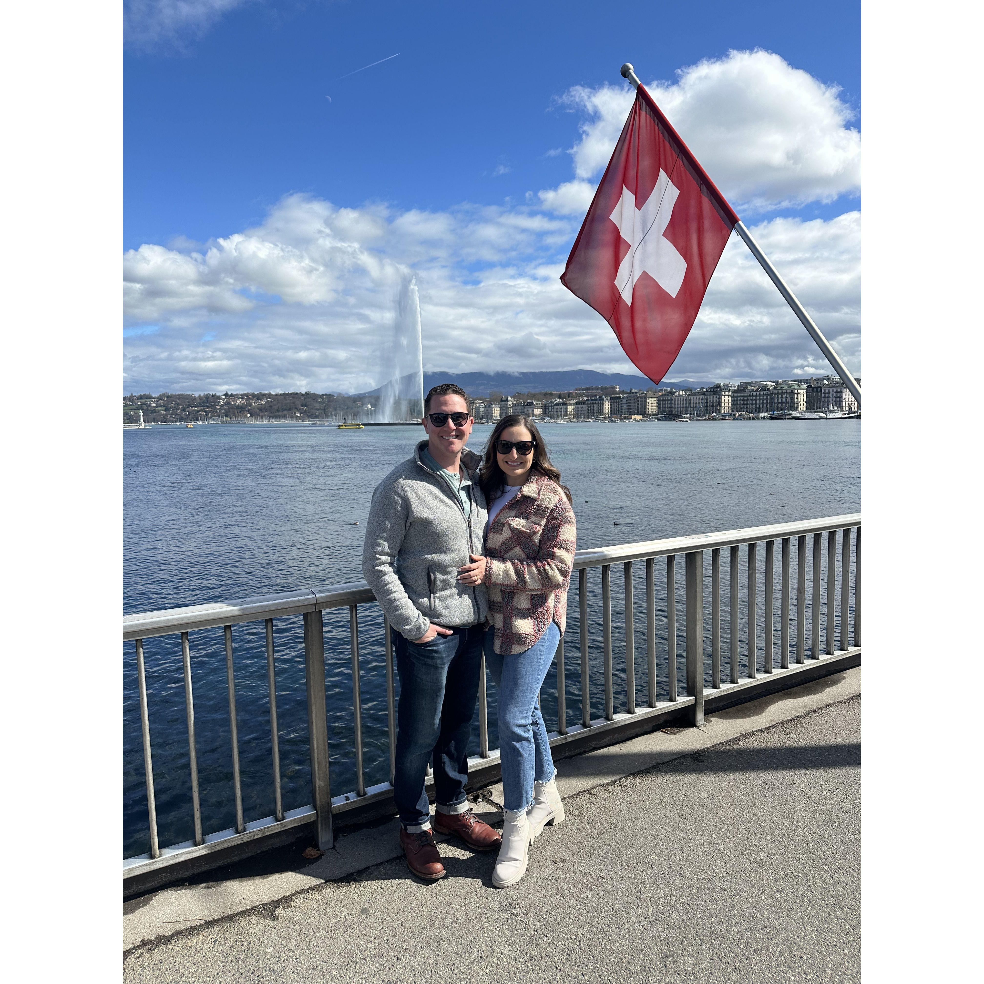 Right before our chocolate tour in Geneva, Switzerland where we ate our bodyweight in chocolate.
