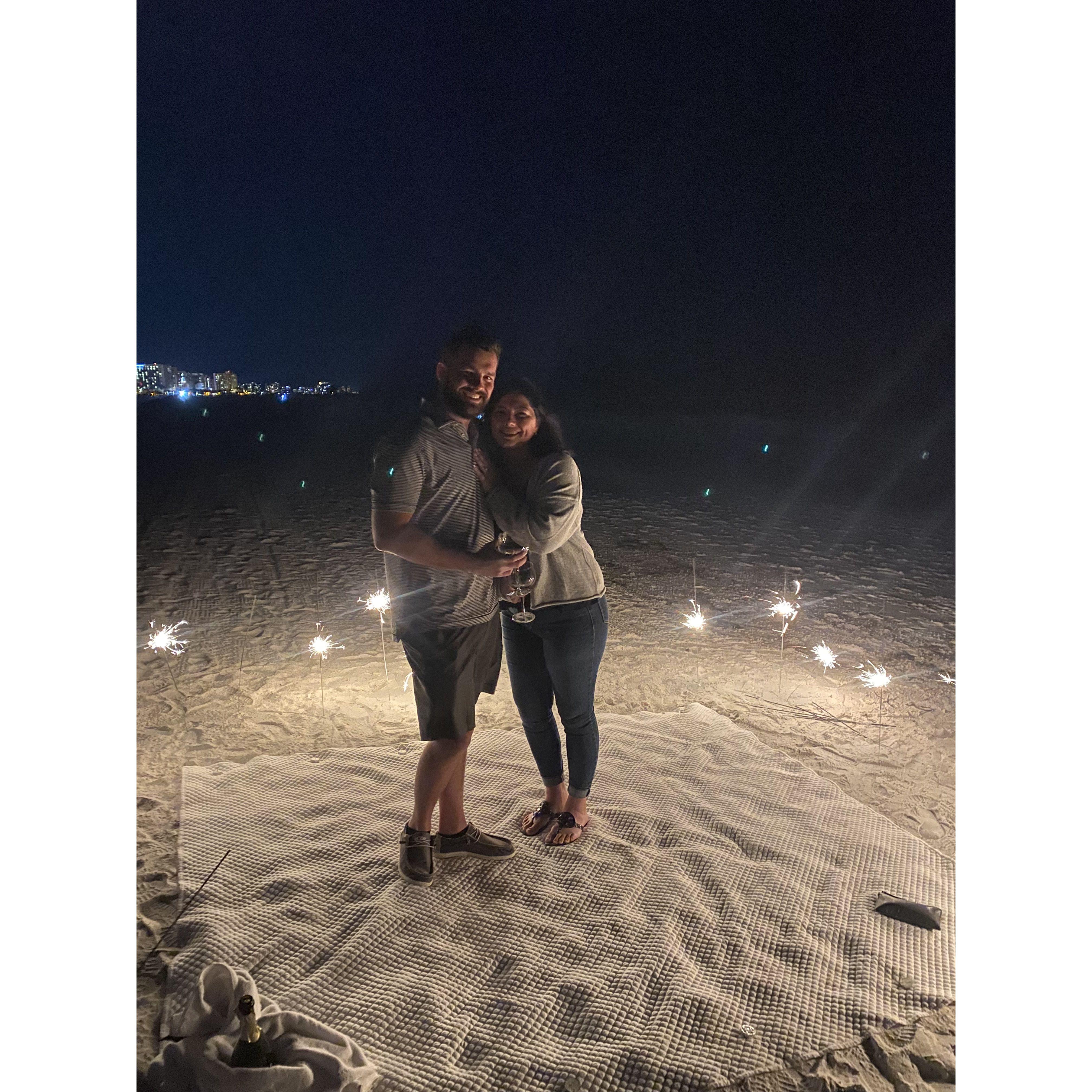 When we got engaged in Clearwater, FL