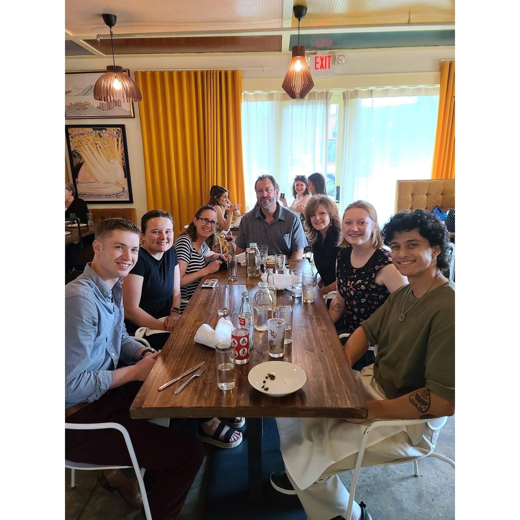 After completing our training in Charleston, we went out to a celebratory brunch with Gabi's mom and friends Carly & Colin Sihabouth.