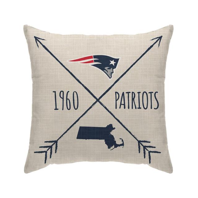 NFL New England Patriots Cross Arrow Decorative Throw Pillow