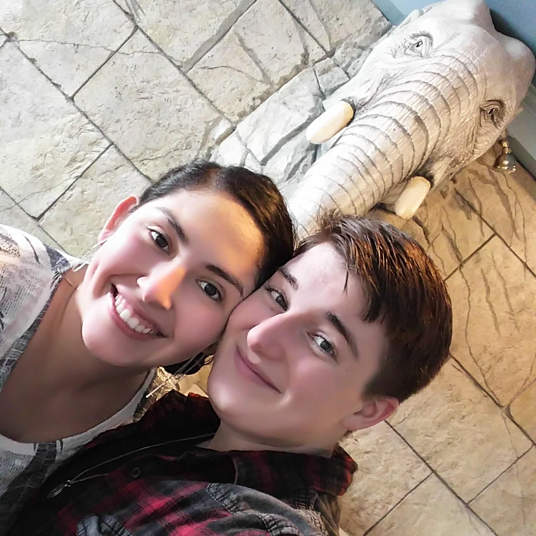This totally real elephant just burst through the wall while we were taking this photo.
