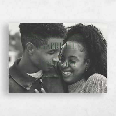 Rich Moss, Black Wedding Invitation - Balsam Photo