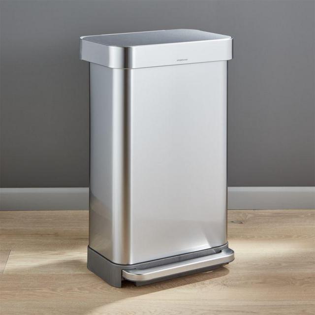 simplehuman ® 45-Liter/12-Gallon Stainless Steel Step Kitchen Trash Can