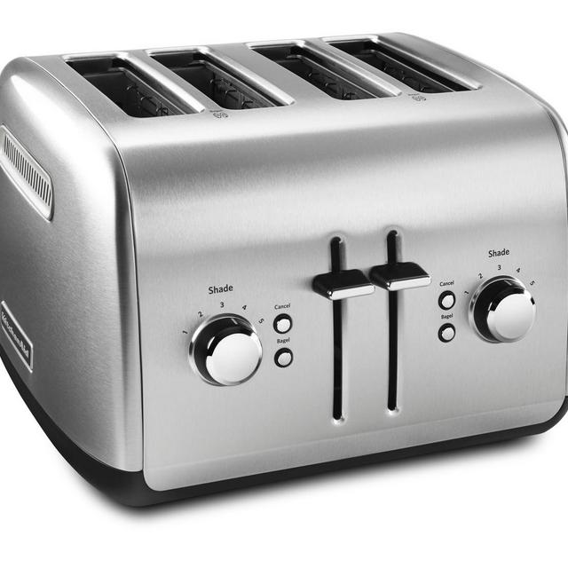 KitchenAid KMT4115SX 4-Slice Toaster with Manual High-Lift Lever, Brushed Stainless Steel