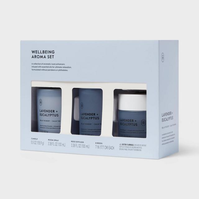 3pc Gift Set - Room Spray + Diffuser + Candle Lavender and Eucalyptus - Threshold™