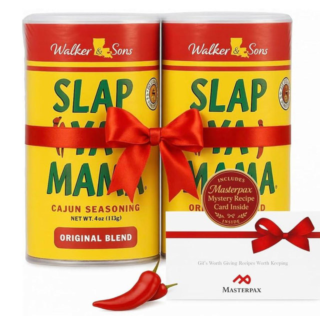 Masterpax Southern Heat Gift Bundle – Includes Two 4 oz Cans of Cajun Seasoning + Exclusive Mystery Recipe Card – Professionally Curated & Shrink-Wrapped