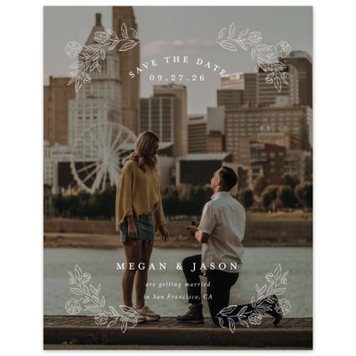 White Wedding Digital Save the Date - Eze Photo