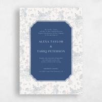 Blue Wedding Invitation - Kerenza Portrait