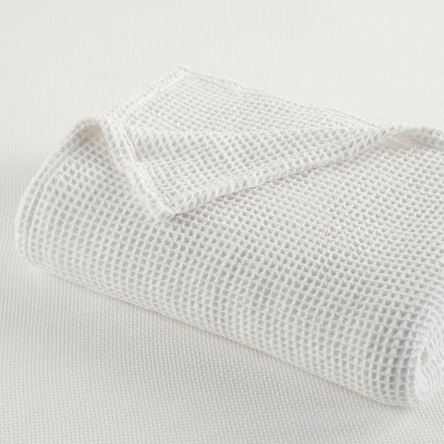 White Waffle Weave Blanket, Twin/Twin XL