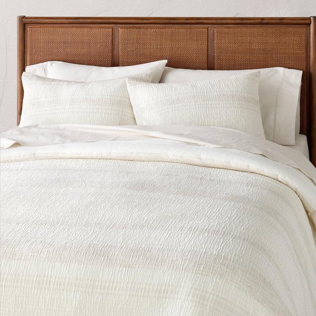 3pc King Heather Stripe Comforter Bedding Set Twilight Taupe - Hearth & Hand™ with Magnolia