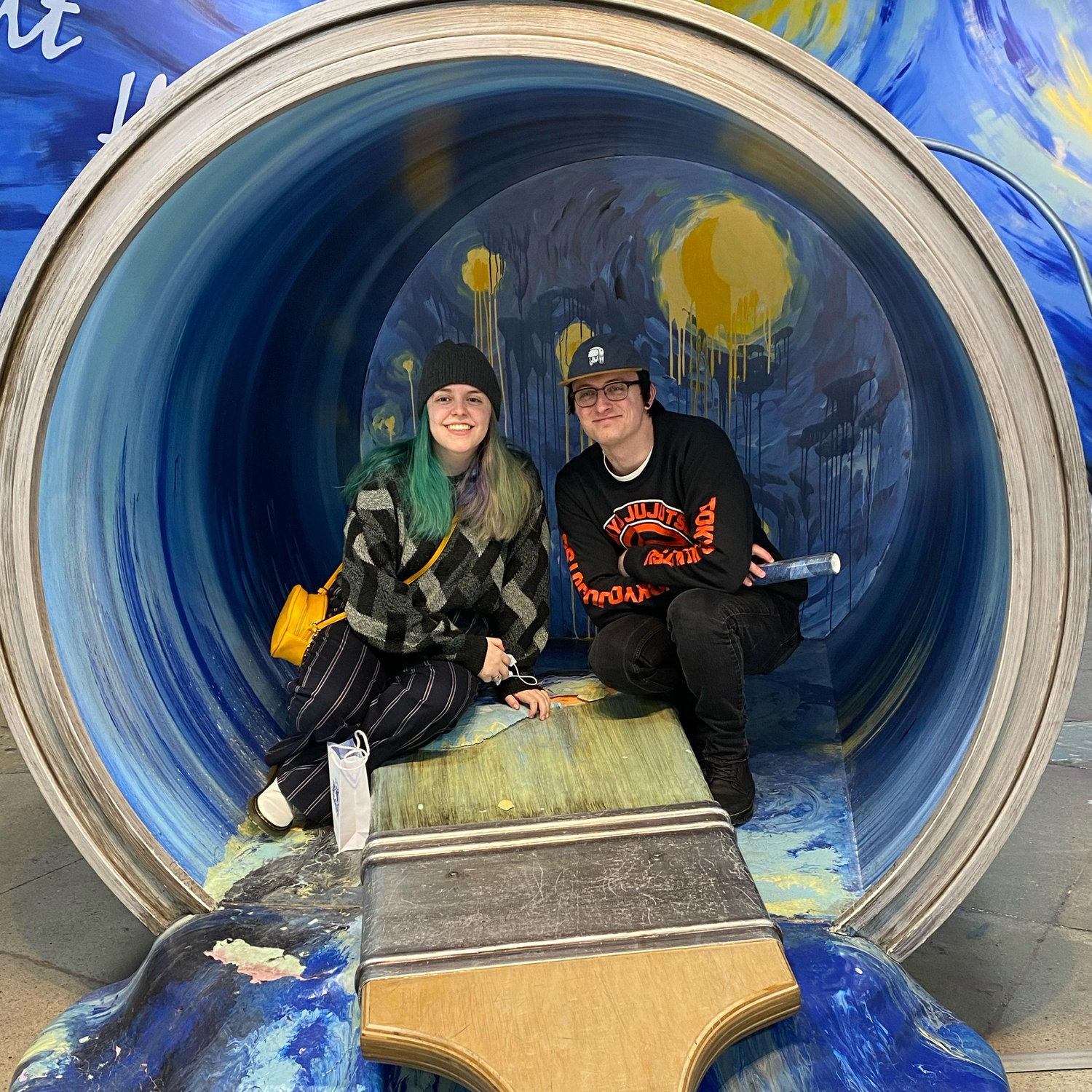 A quick snap of us at the Van Gogh Immersion. As artists, we were so thrilled to be able to experience this amazing exhibit.