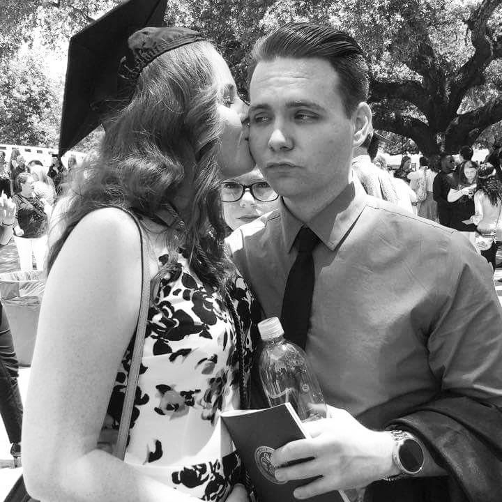 After I graduated with my Masters. Can you guess who the photobomber is?