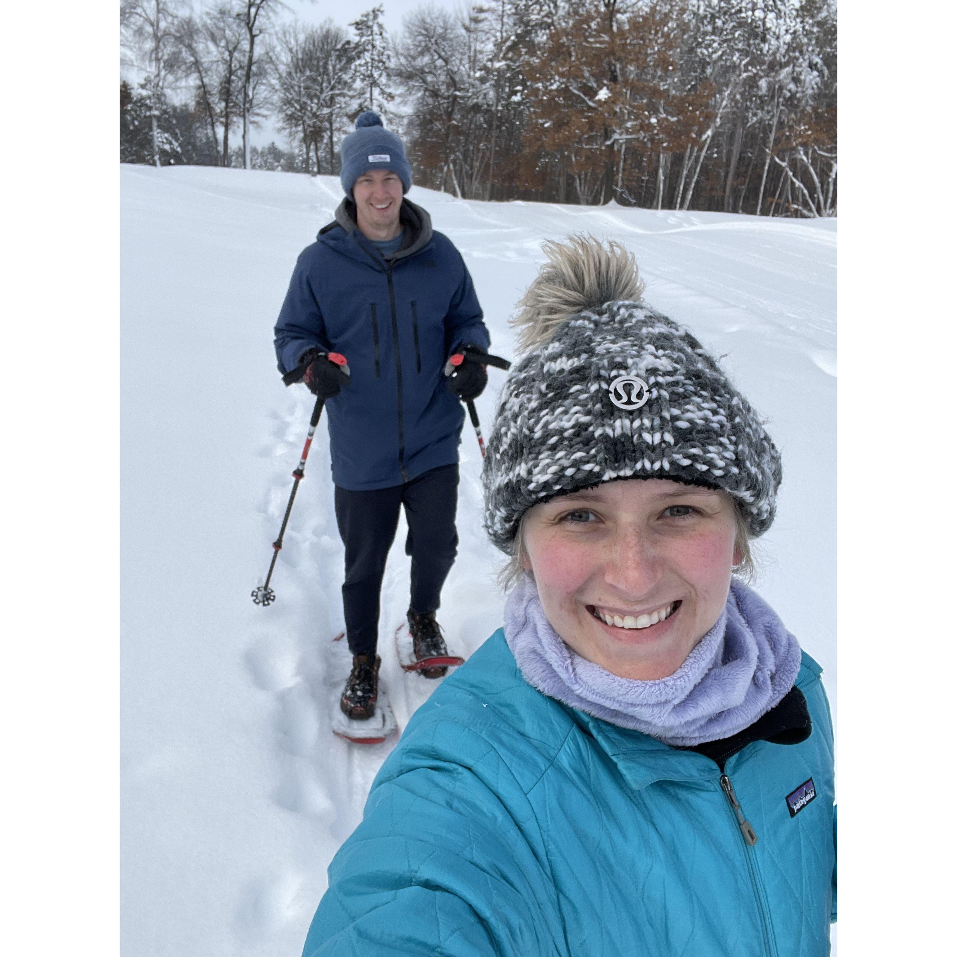 Snowshoeing up north