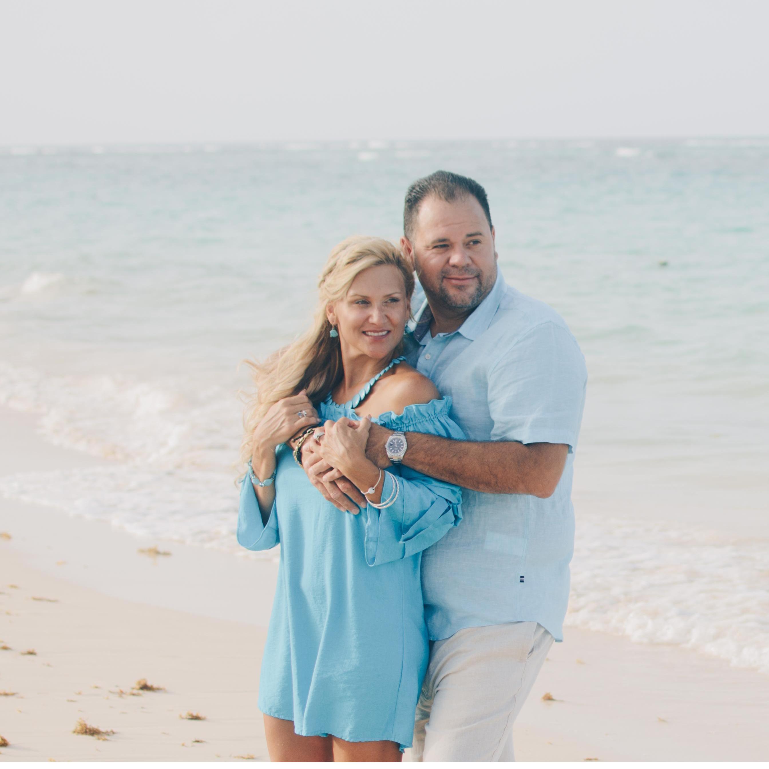 One of their favorite photos to show their love for the beach