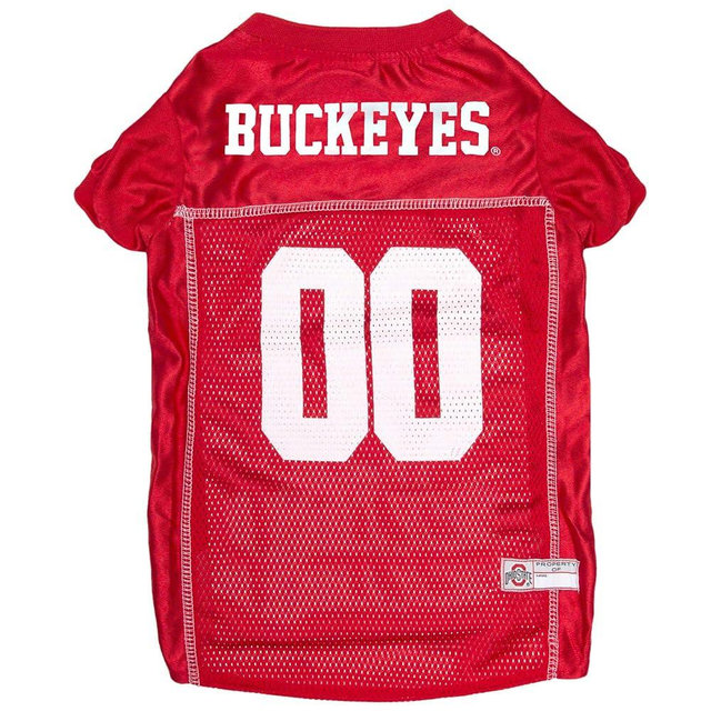NCAA College Ohio State Buckeyes Mesh Jersey for DOGS & CATS, Small. Licensed Big Dog Jersey with your Favorite Football/Basketball College Team