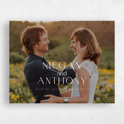 White Simple Wedding Save the Date - Hodgson Photo