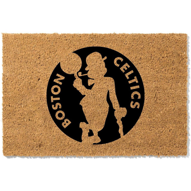 Boston Celtics Doormat, Natural Coir Rug, Sports Decor