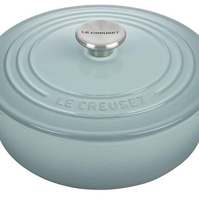 Le Creuset Enameled Cast Iron Classic Shallow Round Oven, 2.75 Quart, Sea Salt