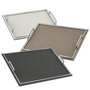 Defile Leather Trays - Medium Mud