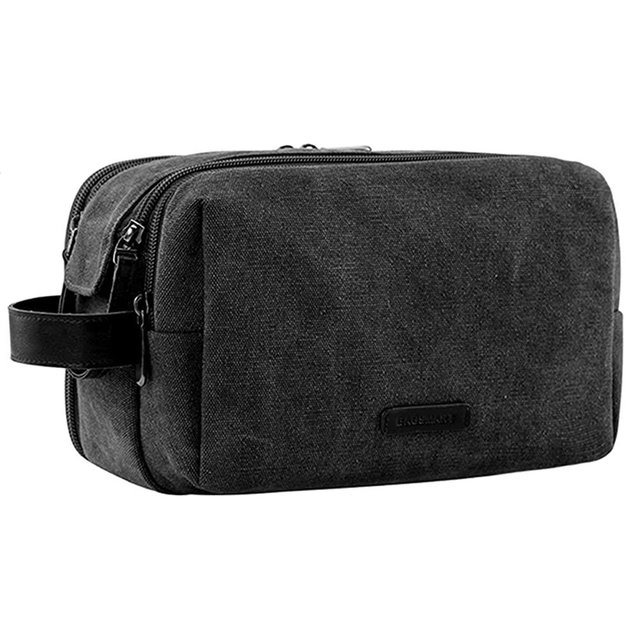 Toiletry Bag for Men, BAGSMART Travel Toiletry Organizer Dopp Kit Water-resistant Shaving Bag for Toiletries Accessories，Black