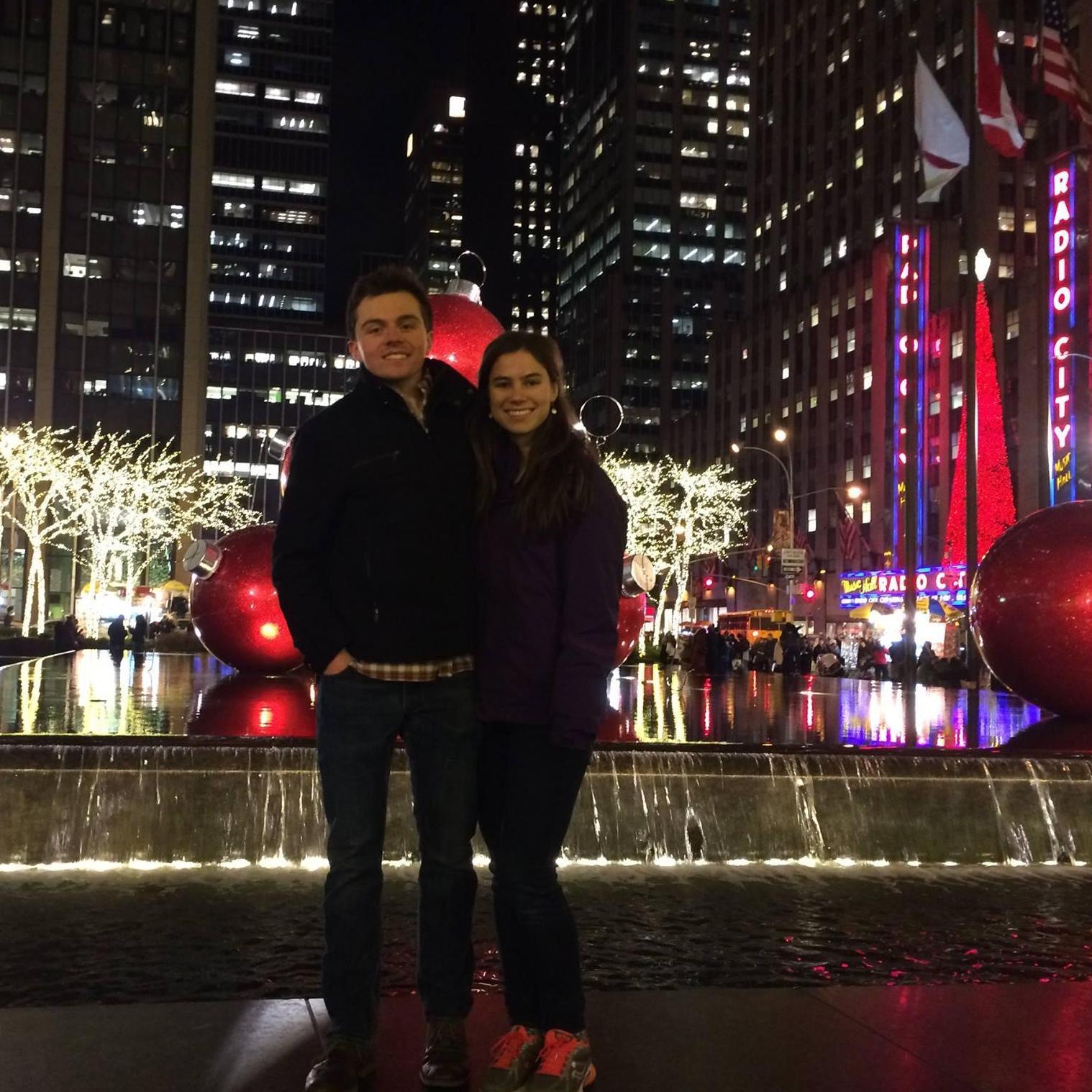 Our first vacation together was to visit our friends in NYC around Christmas - it was magical!