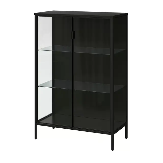 RUDSTA Glass-door cabinet, anthracite31 1/2x14 5/8x47 1/4 "