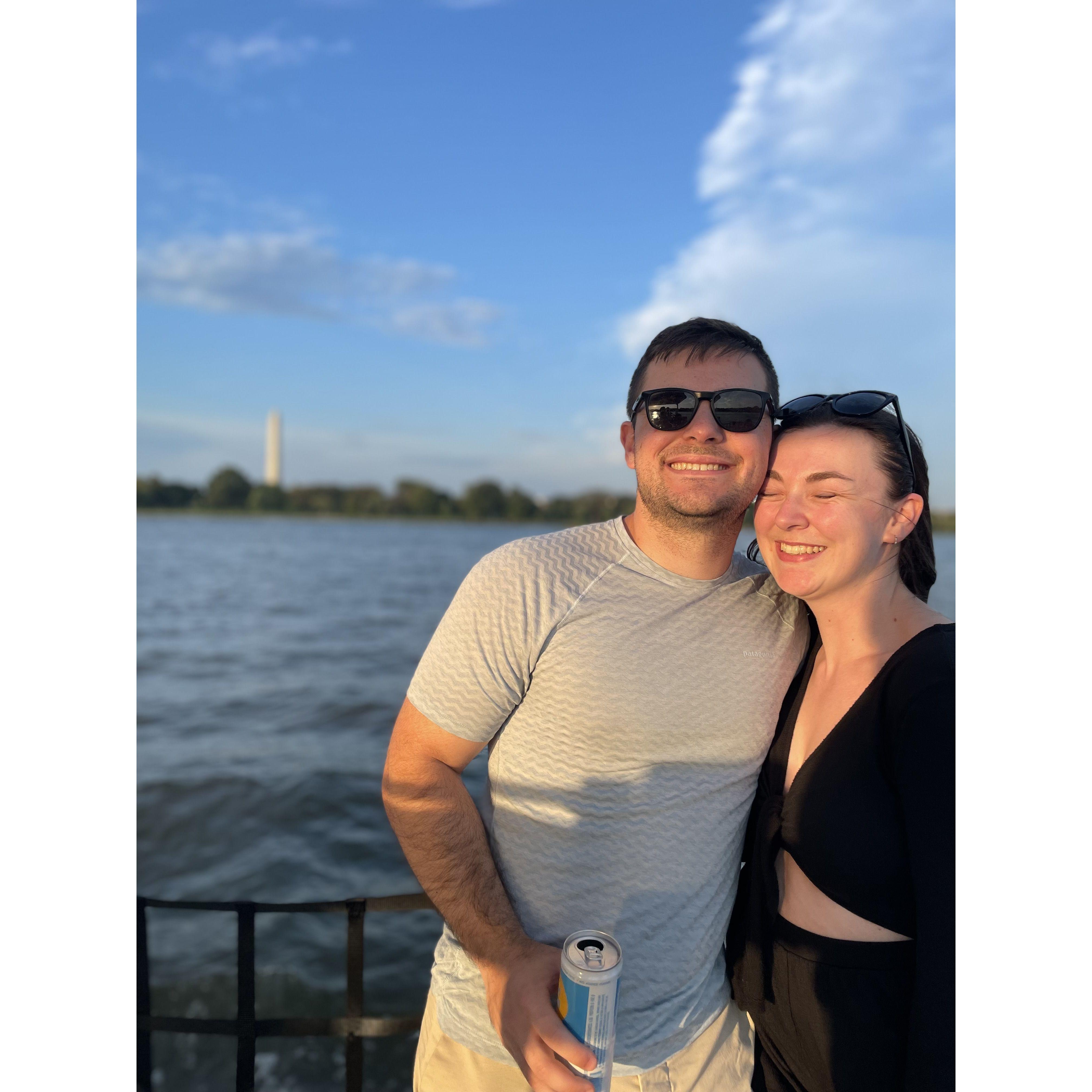 Big fans of a booze cruise (and each other)