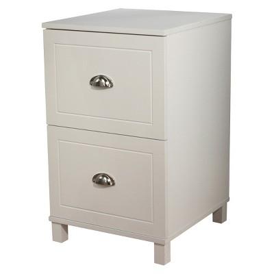 Two Drawer Filing Cabinet - Antique White