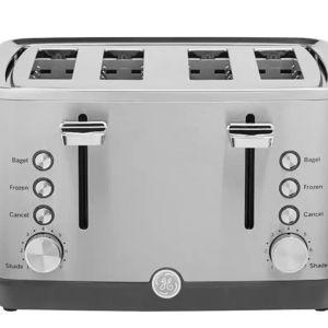 GE - 4-Slice Toaster - Stainless Steel