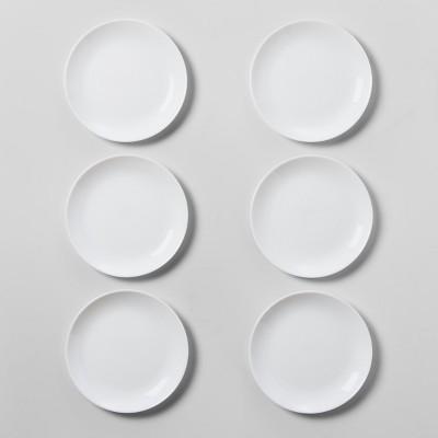 Glass Salad Plates 7.4" White Set of 6 - Made By Design™