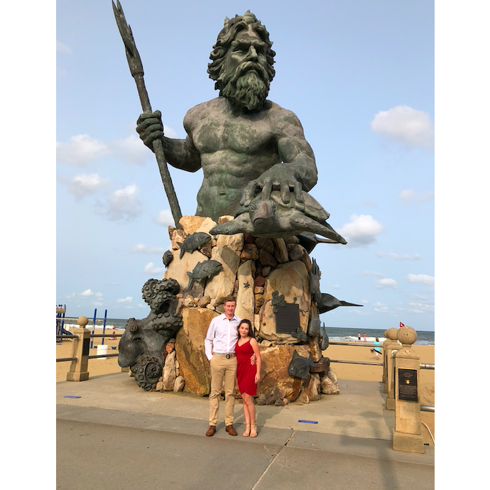Our one year anniversary, Kyle planned a trip to Virginia Beach!