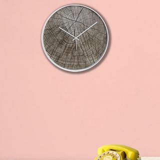 Structure Wood Wall Clock