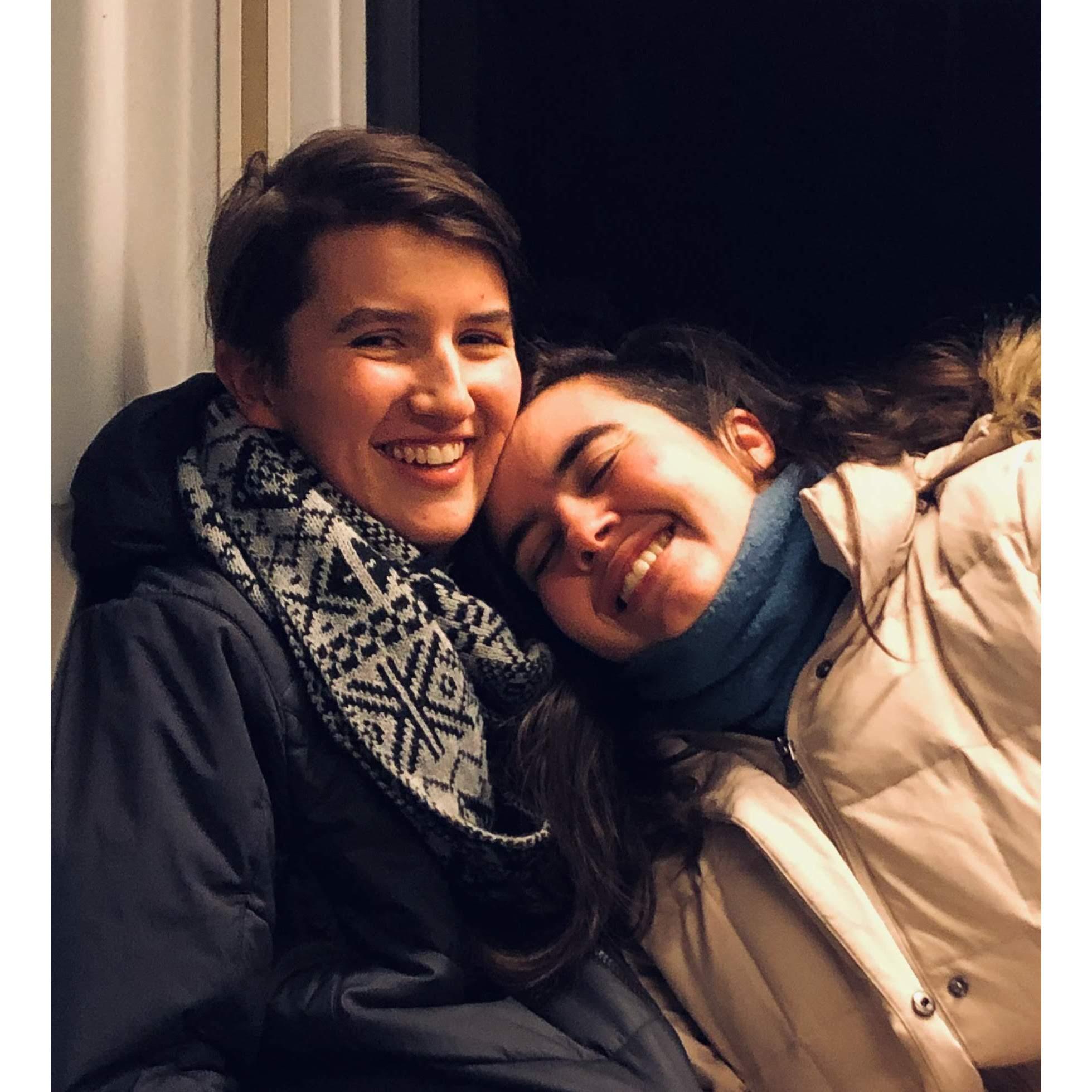 A cold day on the green line, captured by Rebecca, winter 2020