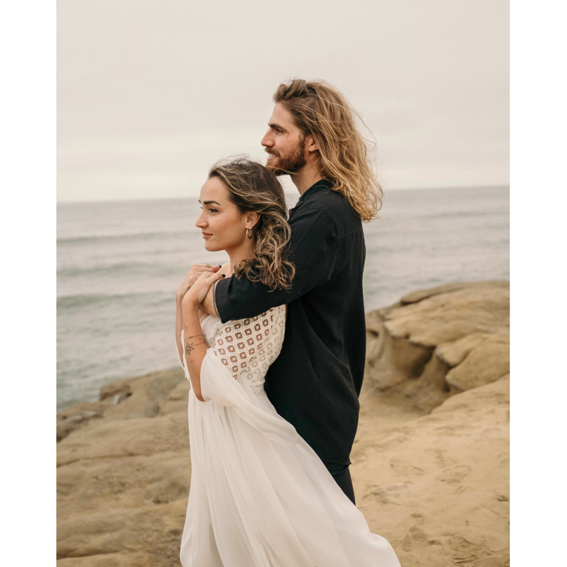On the cliffs, in San Diego, our dear home <3