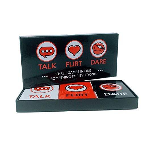 ARTAGIA Fun and Romantic Game for Couples: Date Night Box Set with Conversation Starters, Flirty Games and Cool Dares - Choose from Talk, Flirt or Dare Cards for 3 Games in 1 - Lovely Gift!