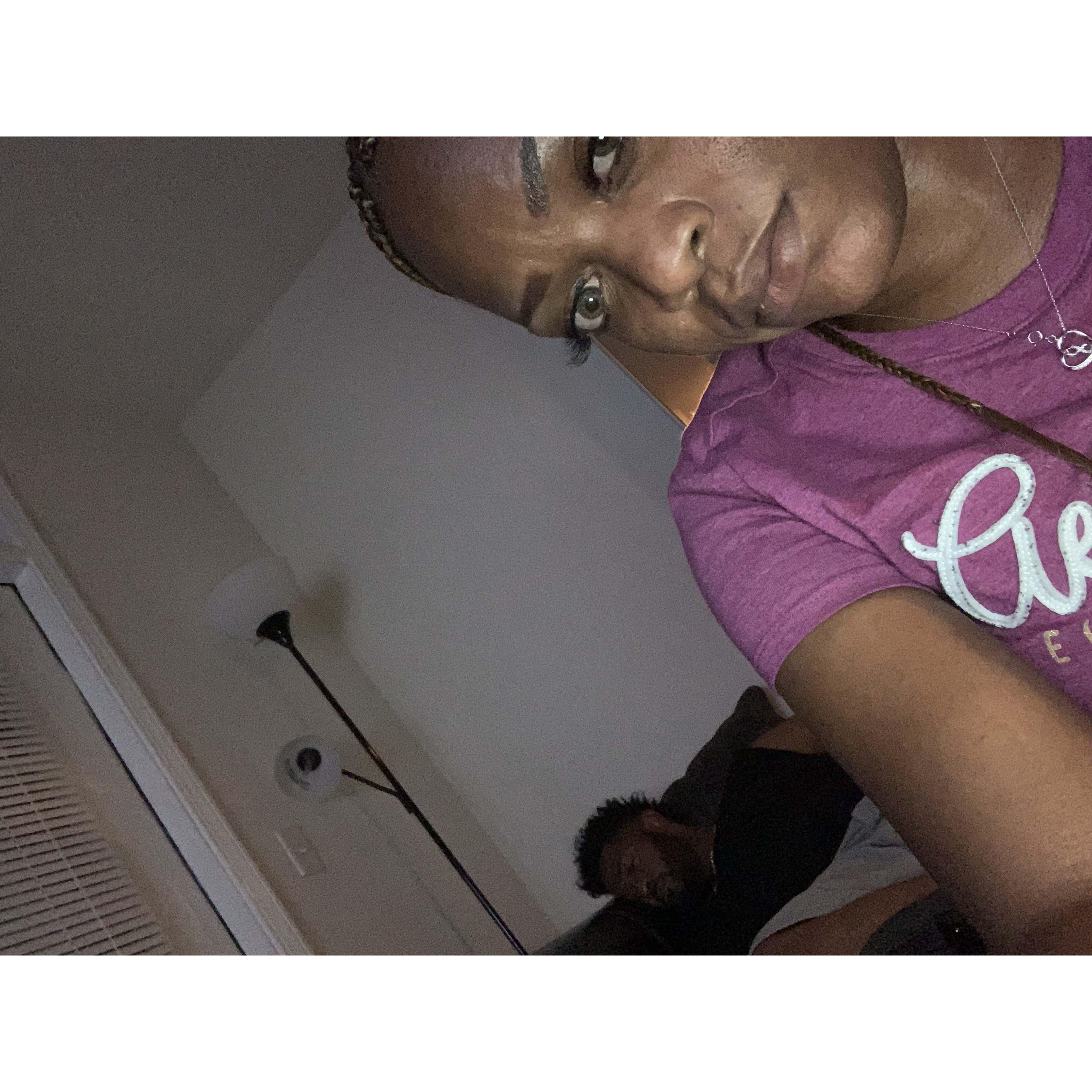 She caught him slippin'
