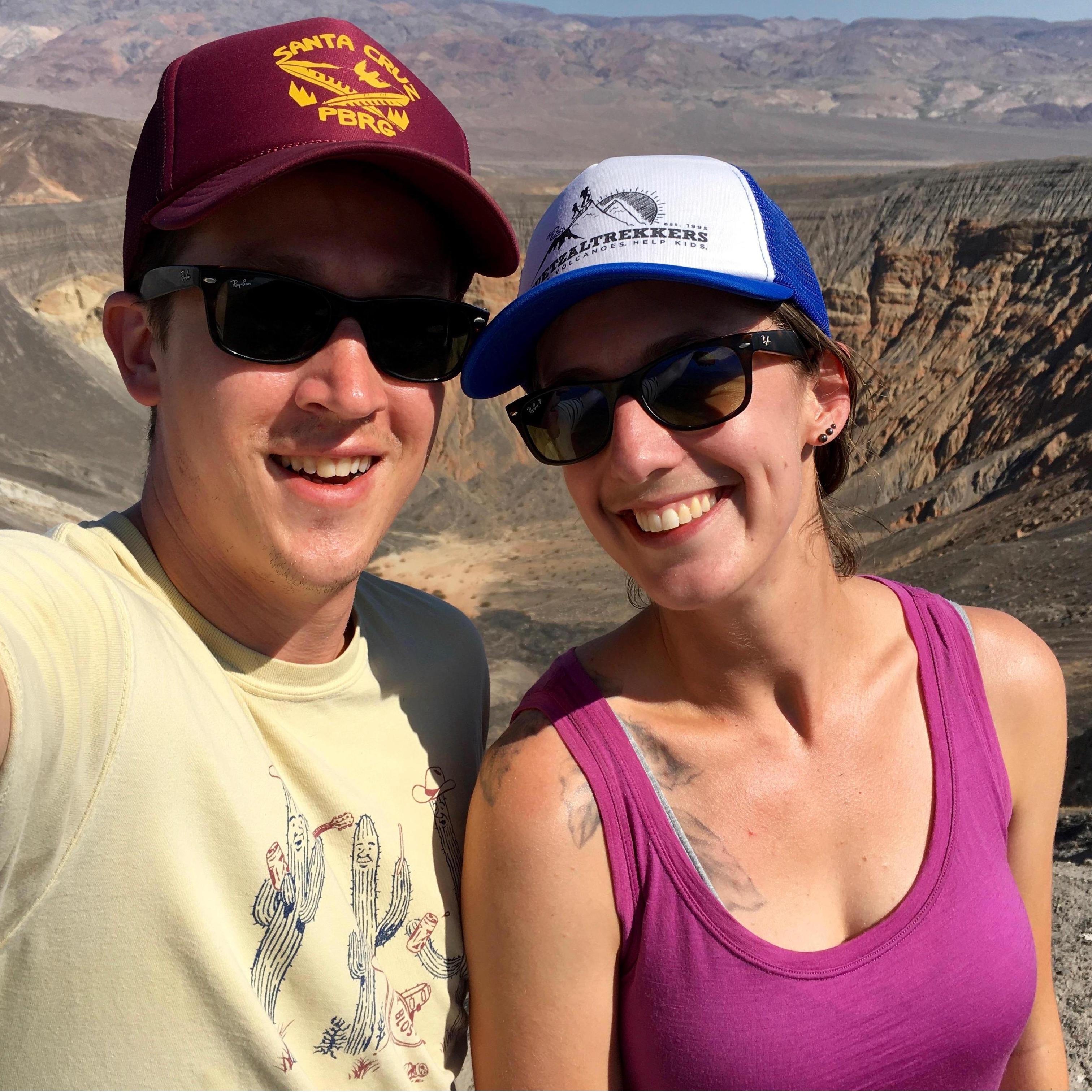 2020, Death Valley national park - the day after we got engaged!