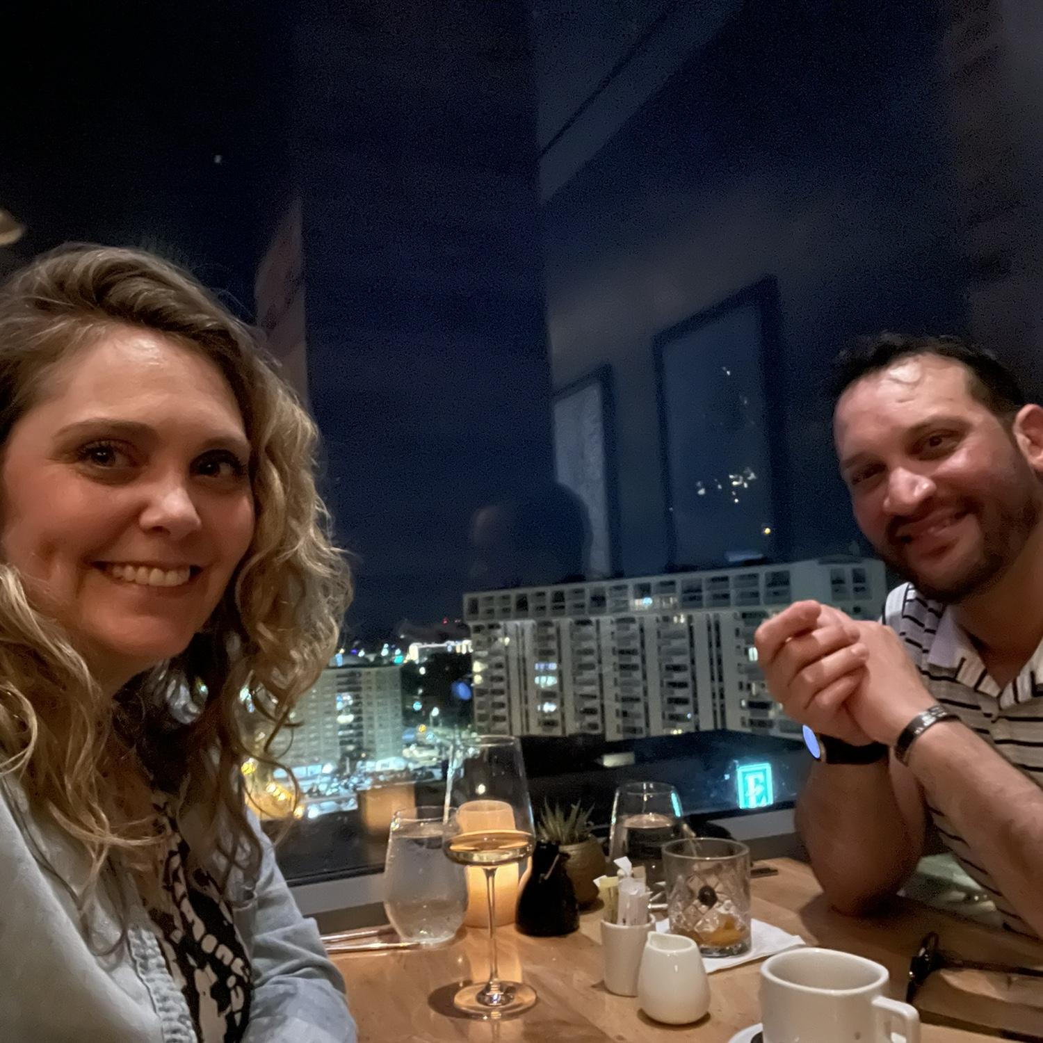 Celebrating being engaged in Virginia Beach!