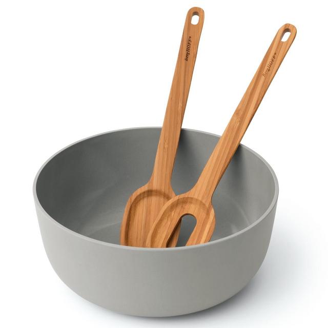 BergHOFF Leo 3Pc Bamboo Salad Bowl Set with Servers